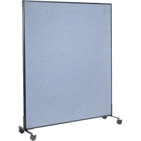 GLOBAL INDUSTRIAL 60-1/4W x 99H Mobile Office Partition Panel, Blue 695790MBL